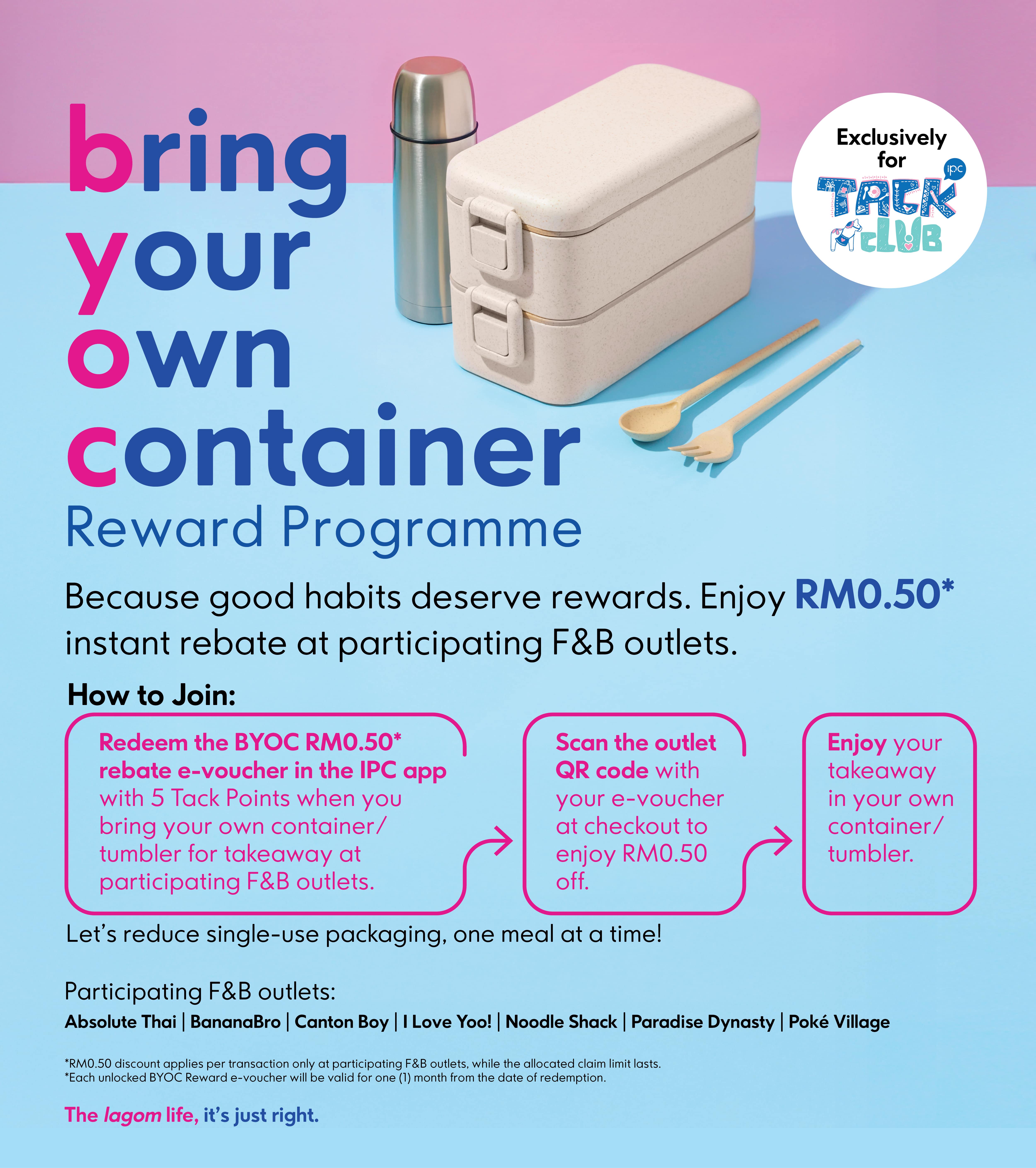 Bring Your Own Container (BYOC) Reward Programme Terms
