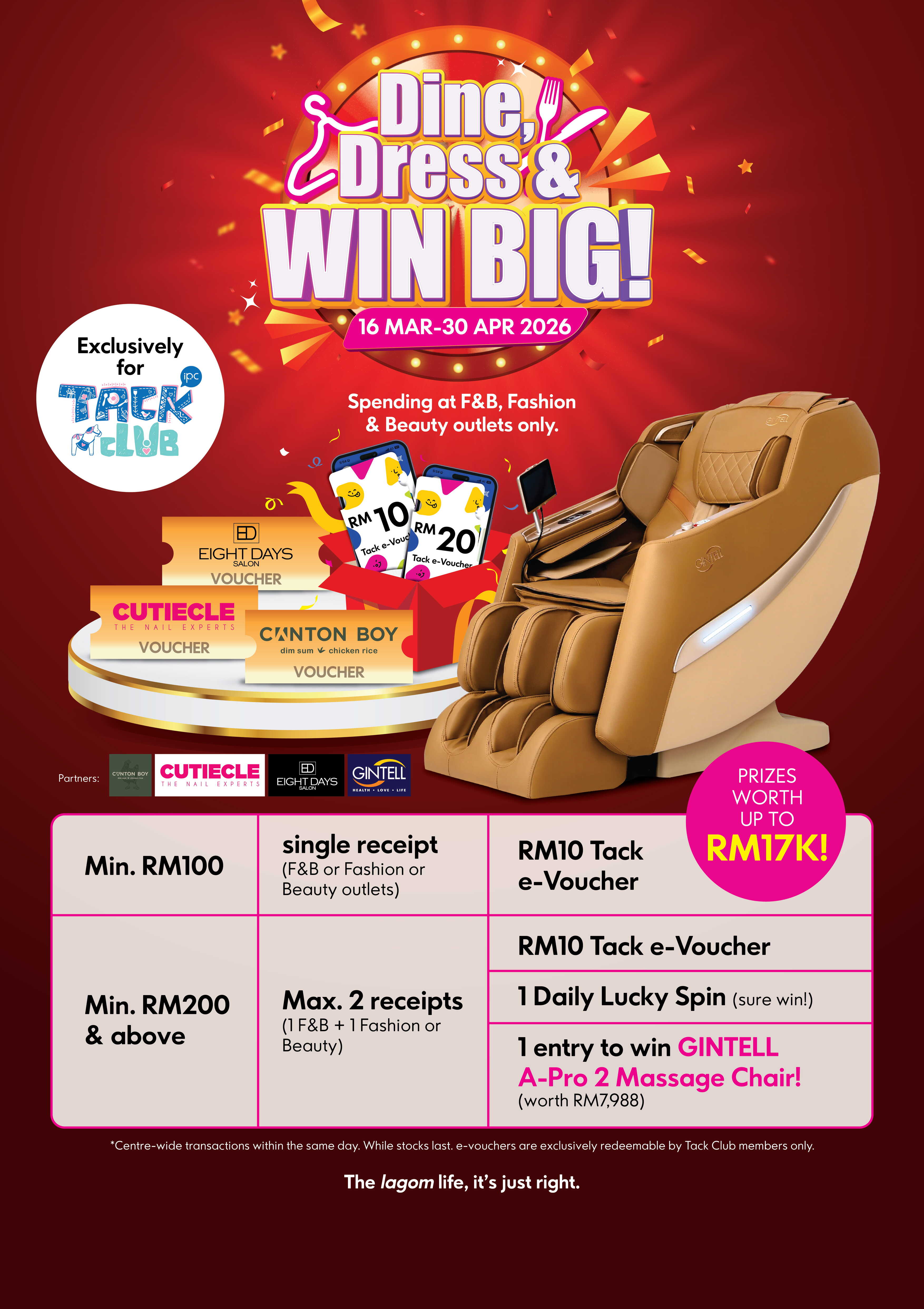 Dine, Dress, Win Big Campaign